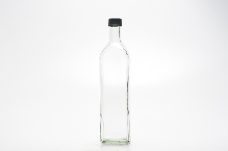 Botella de vidrio verde cilíndrica 1 lt - Reachem